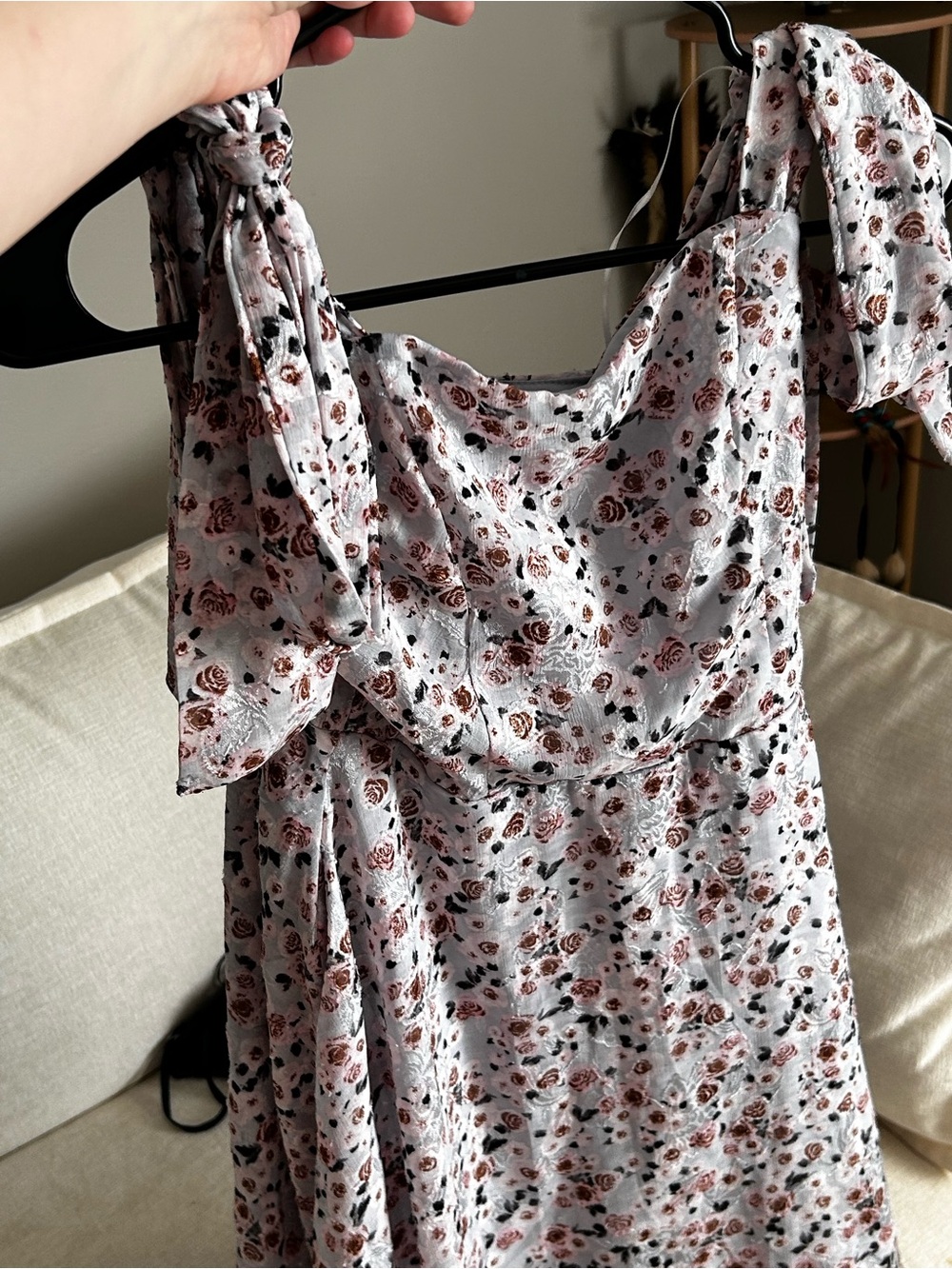 Francesca Floral Tie-Shoulder Mini Dress